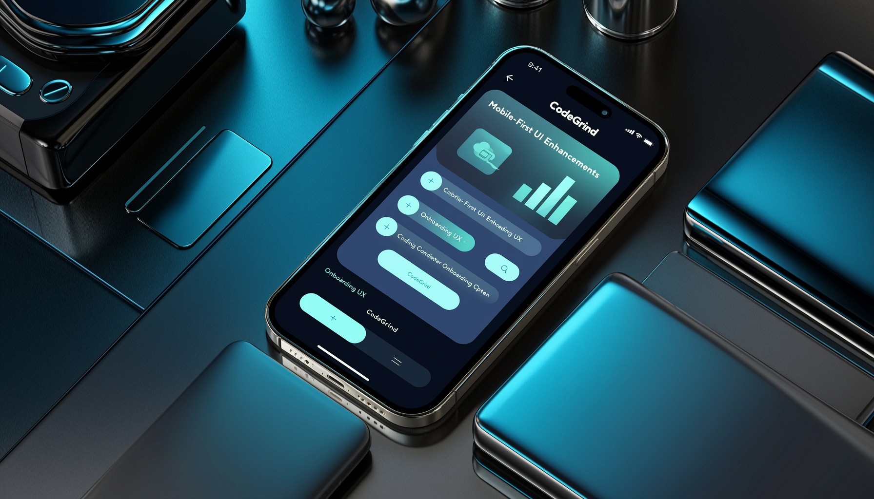 CodeGrind's Mobile-First UI Enhancements and Onboarding UX